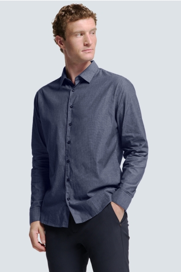 NO-EXCESS Overhemd TIJDLOZE BASIC OXFORD OVERHEMD N4330 078 NIGHT