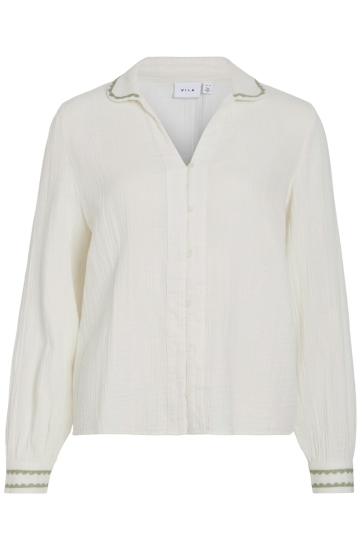 Vila Blouse VITOVAN L/S SHIRT 14104849 BIRCH