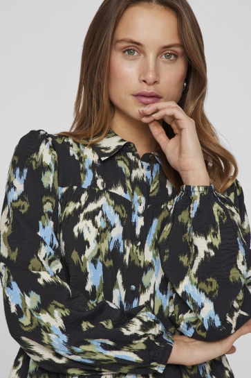 Vila Blouse VIMARLOT MALI L/S SHIRT/R 14104025 BLACK BEAUTY/MALI