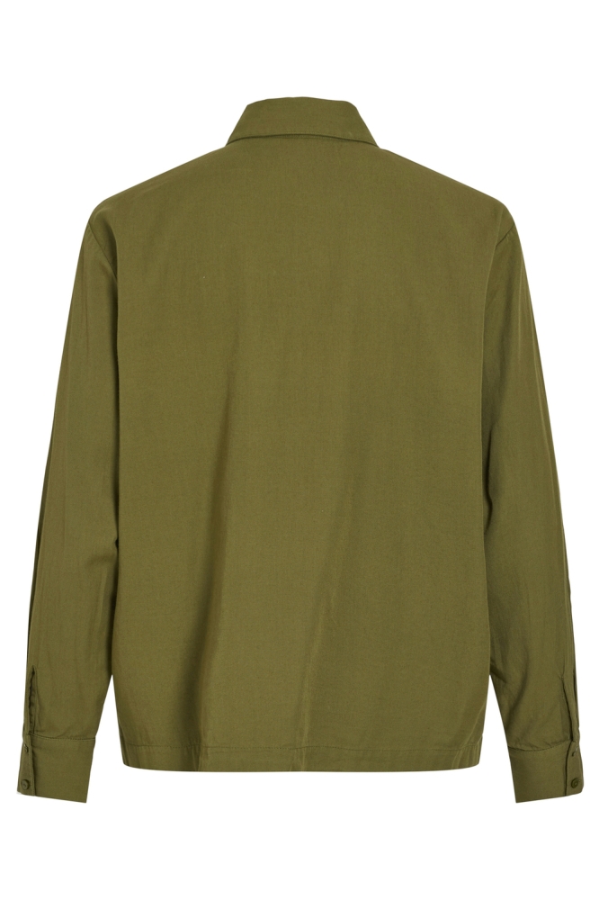 Vila groene dames blouse | Achteraanzicht