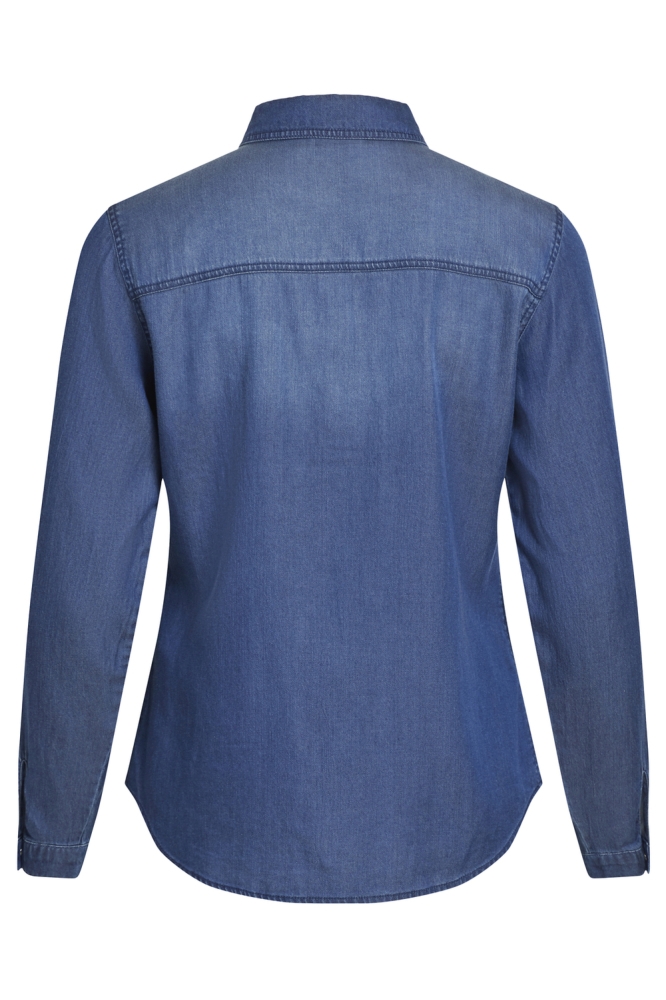Vila blauwe dames blouse | Achteraanzicht