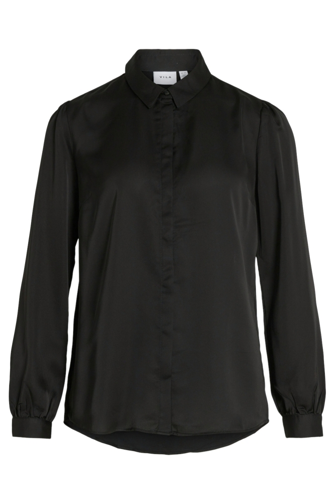 Vila zwarte dames blouse | Vooraanzicht