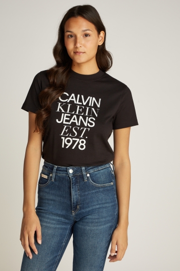 Calvin Klein T-shirt MIXED LOGO REGULAR T J20J224910 CK BLACK