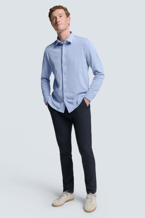 NO-EXCESS blauwe heren overhemd | Model