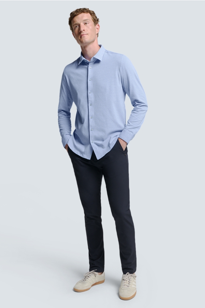 NO-EXCESS blauwe heren overhemd | Model