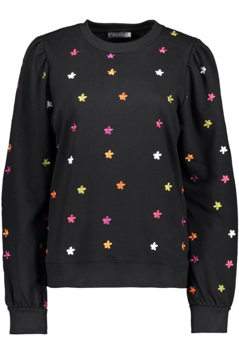 sweater met bloemen 42553 21 geisha sweater black multi
