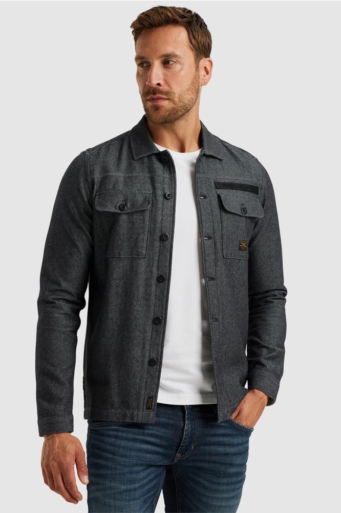 PME legend zwarte heren overhemd | Model vooraanzicht