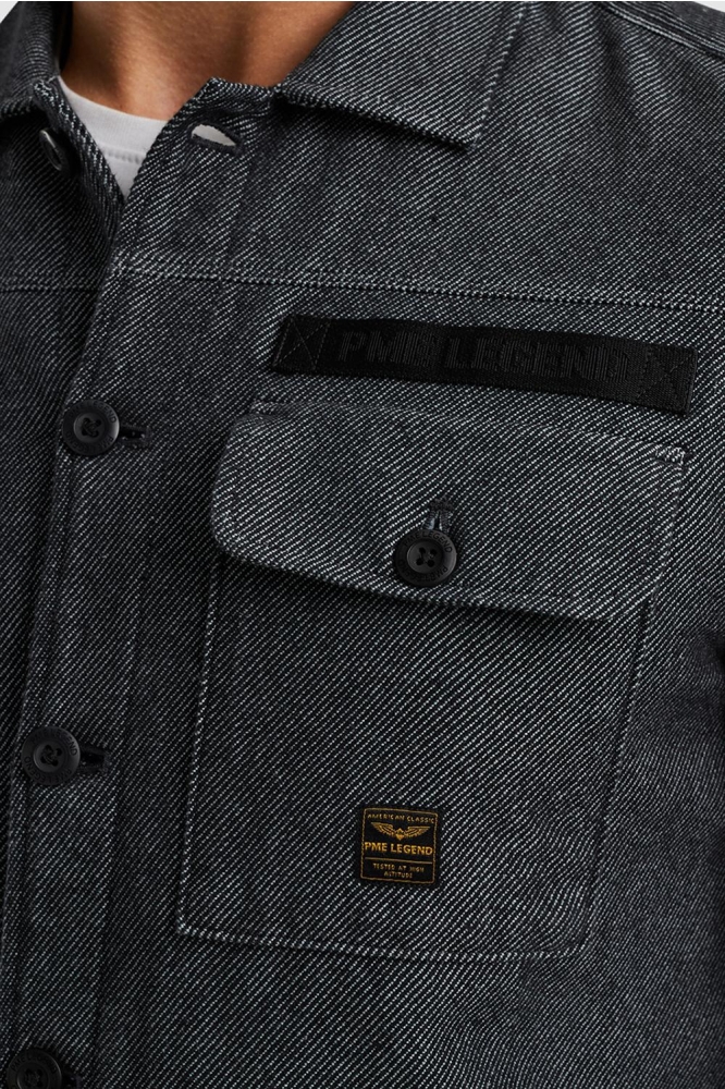 PME legend zwarte heren overhemd | Close up