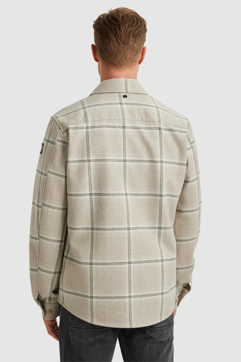 Vanguard beige heren overhemd | Model achteraanzicht