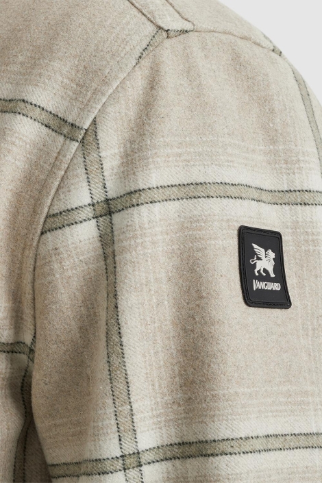 Vanguard beige heren jas | Close up