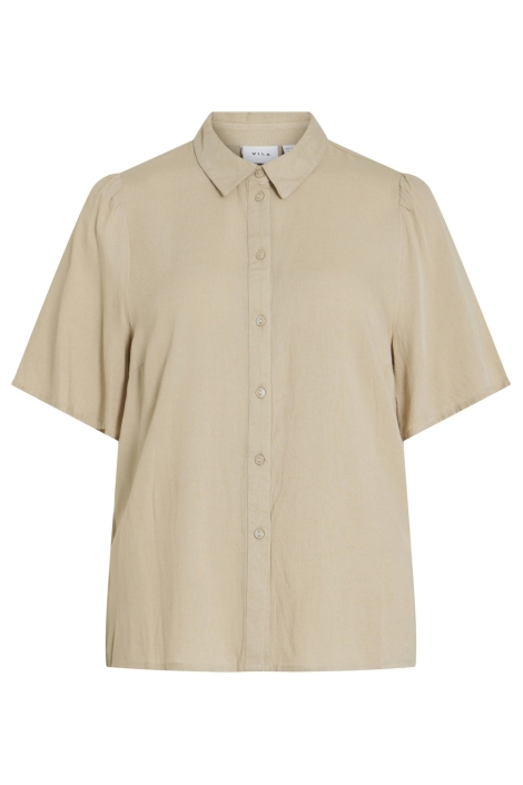 Vila beige dames blouse | Vooraanzicht