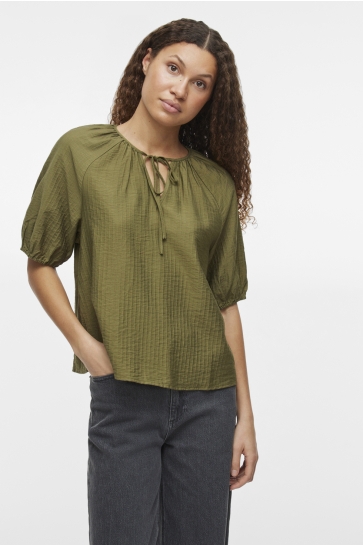 Vila T-shirt VICLO 2/4 V-NECK TOP - NOOS 14102609 CAPULET OLIVE