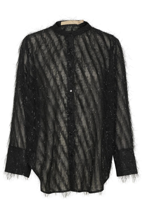 Culture zwarte dames blouse | Vooraanzicht