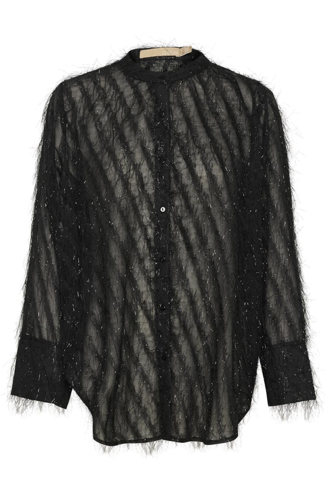 Culture zwarte dames blouse | Vooraanzicht