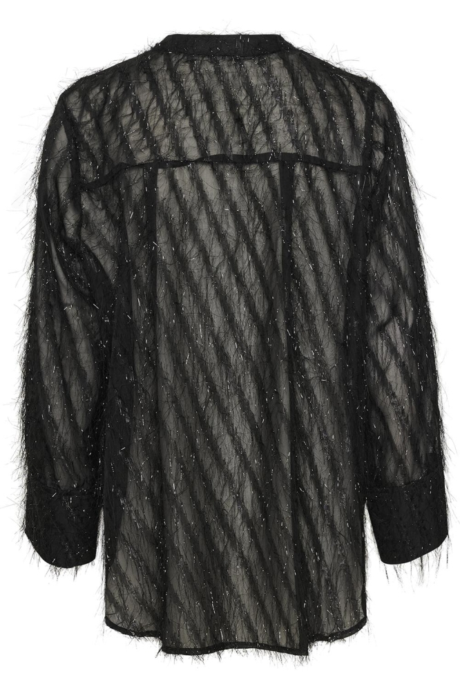 Culture zwarte dames blouse | Achteraanzicht