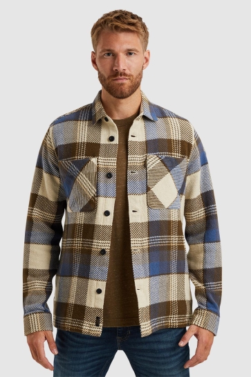 PME legend SHIRT JACKET MET RUITPATROON PSI2411251 5054 TRUE NAVY