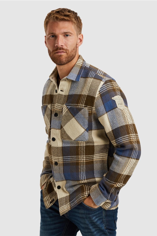 PME legend multi color heren overhemd | Model vooraanzicht