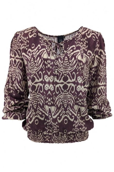 FOS Amsterdam paarse dames blouse | Vooraanzicht