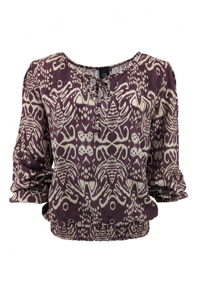 FOS Amsterdam paarse dames blouse | Vooraanzicht