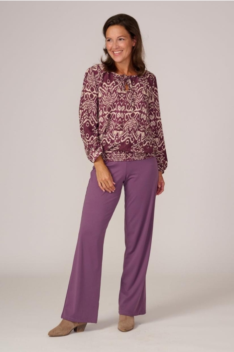 FOS Amsterdam paarse dames blouse | Model