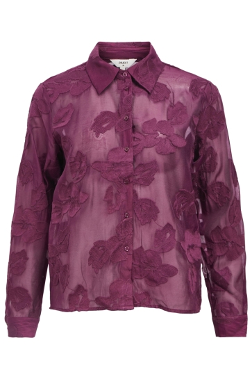 Object Blouse OBJTYLA L/S RE SHIRT CC3 23046960 Mauve Wine
