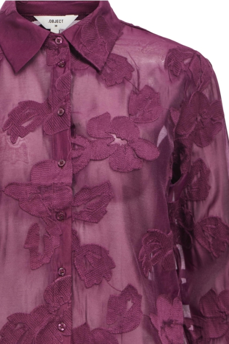 Object paarse dames blouse | Close up