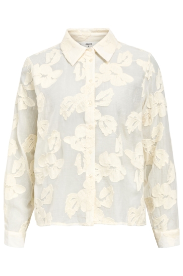 Object Blouse OBJTYLA L/S RE SHIRT CC3 23046960 White Sand