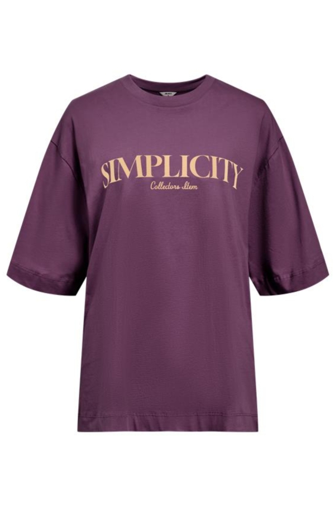 Object paarse dames t-shirt | Vooraanzicht