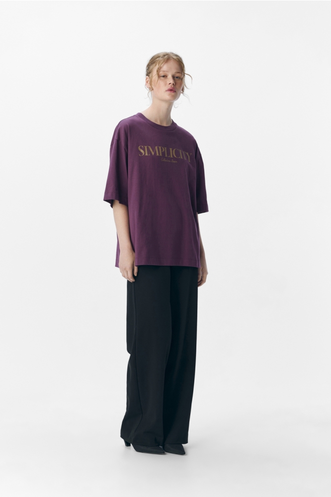 Object paarse dames t-shirt | Model