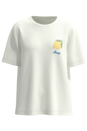 Vila T-shirt VIHIVA S/S T-SHIRT / LC 14110383 Cloud Dancer/LEMON