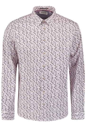 NO-EXCESS Overhemd PRINTED STRETCH SHIRT 27430108 146 MAUVE