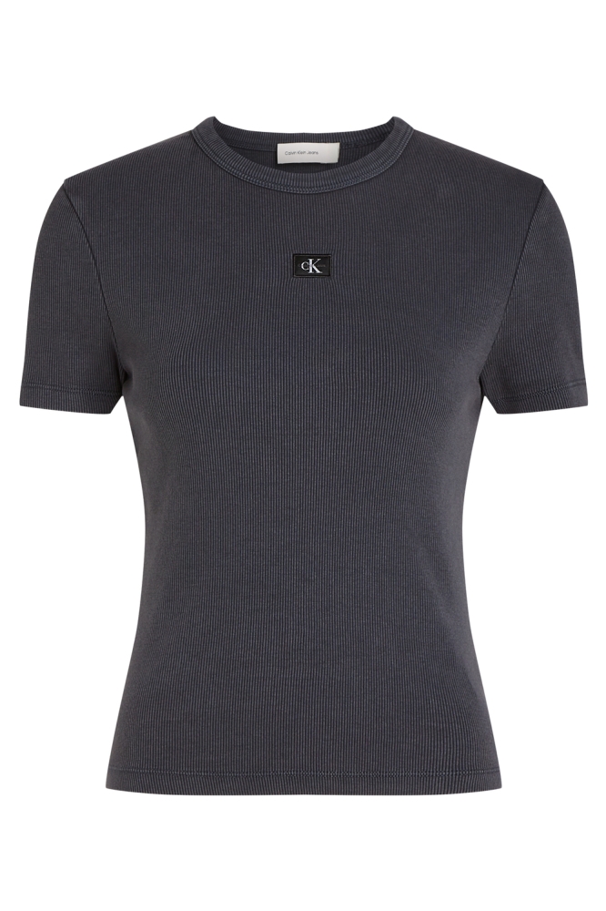 Calvin Klein blauwe dames t-shirt | Vooraanzicht