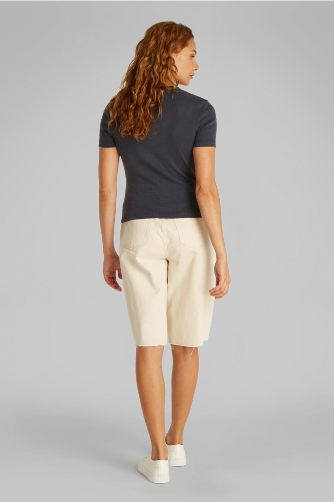 Calvin Klein blauwe dames t-shirt | Model achteraanzicht