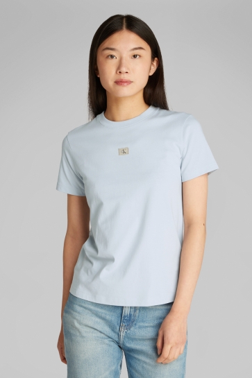 Calvin Klein T-shirt WOVEN LABEL REGULAR J20J225243 NIAGARA MIST