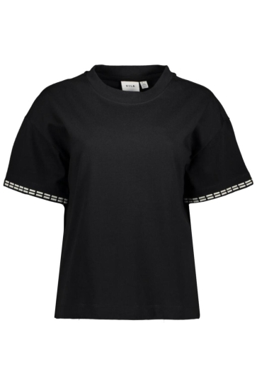 Vila T-shirt VIMONIE O-NECK S/S STITCH T-SHIRT 14108172 Black Beauty