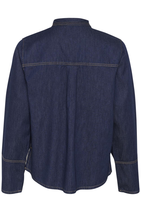Culture blauwe dames blouse | Achteraanzicht