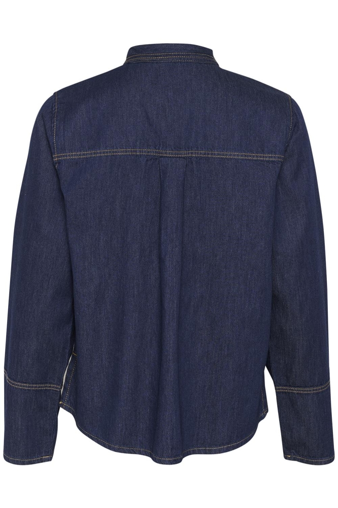 Culture blauwe dames blouse | Achteraanzicht