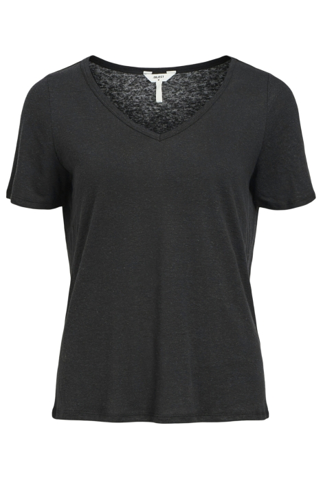 Object zwarte dames t-shirt | Vooraanzicht