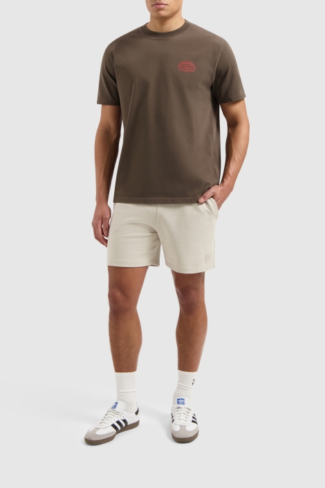 Pure Path bruine heren t-shirt | Model
