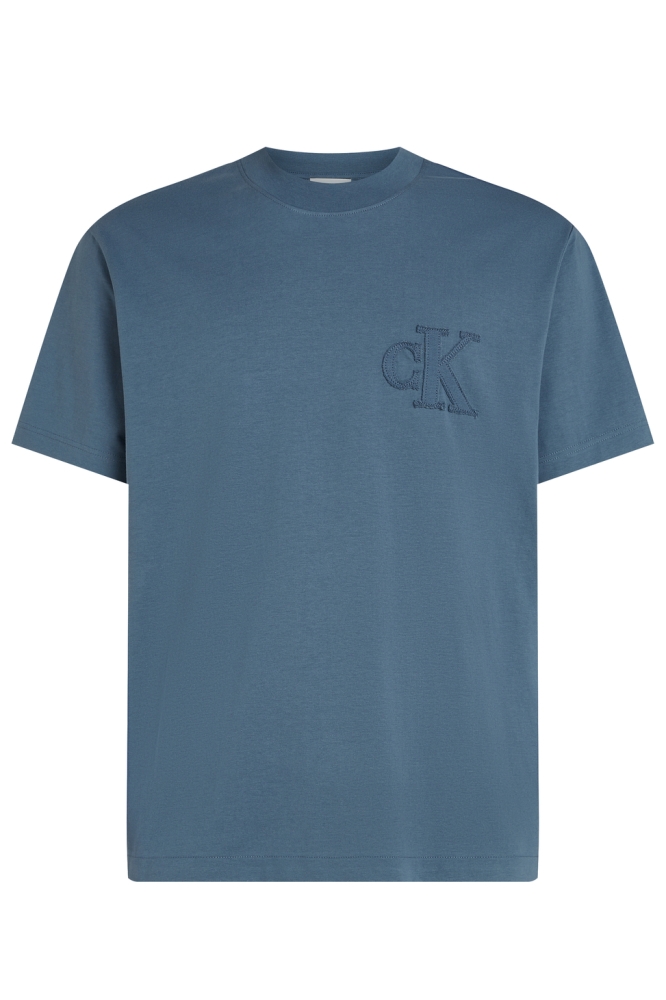 Calvin Klein blauwe heren t-shirt | Vooraanzicht