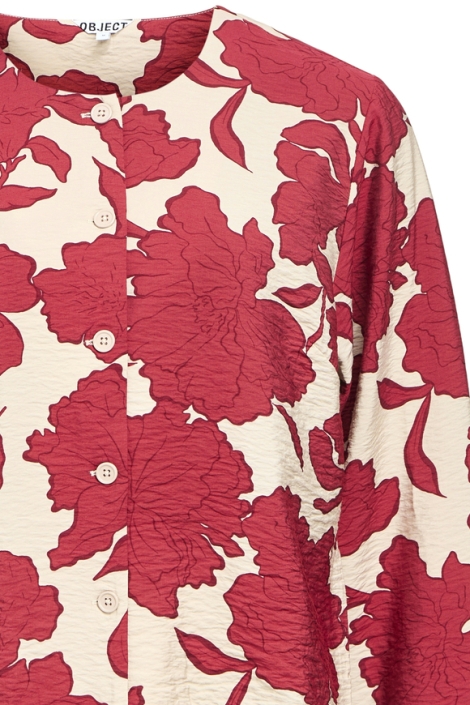 Object rode dames blouse | Close up
