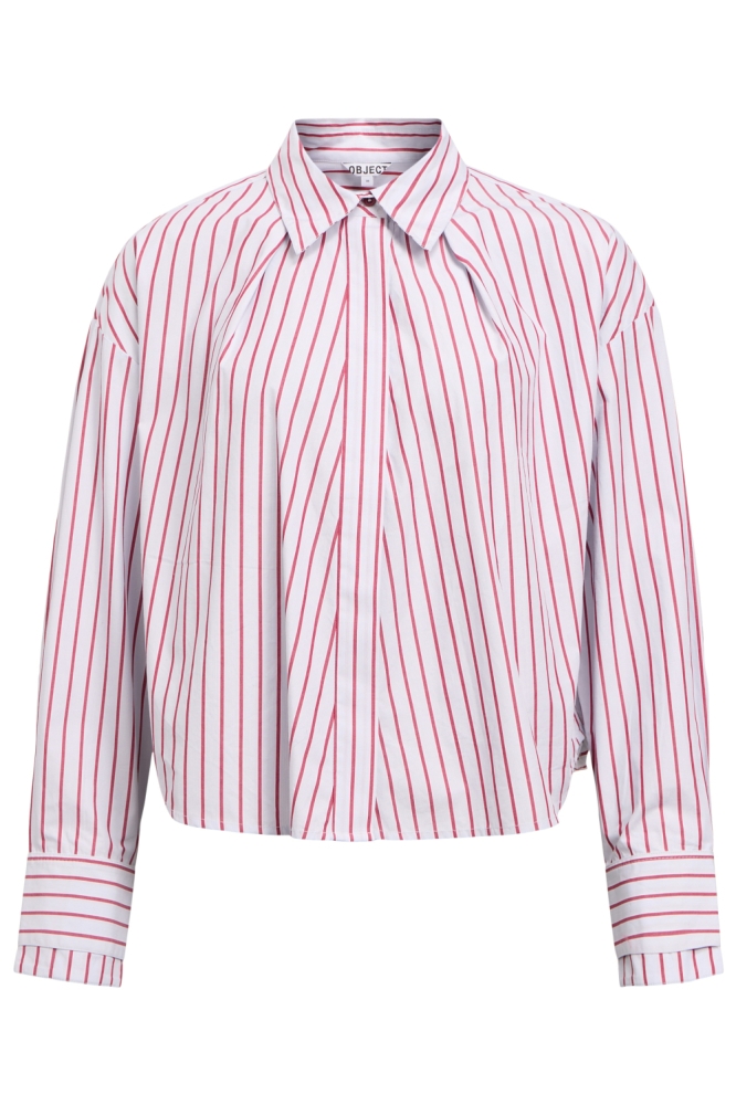 Object blauwe dames blouse | Vooraanzicht