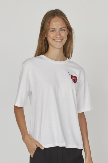 SisterS point T-shirt HEDA LOOSE SS5 18061 WHITE/HEART