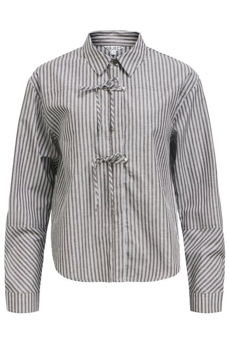 Object bruine dames blouse | Vooraanzicht