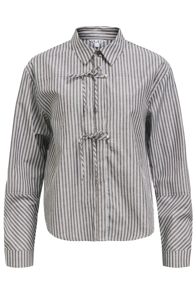 Object bruine dames blouse | Vooraanzicht