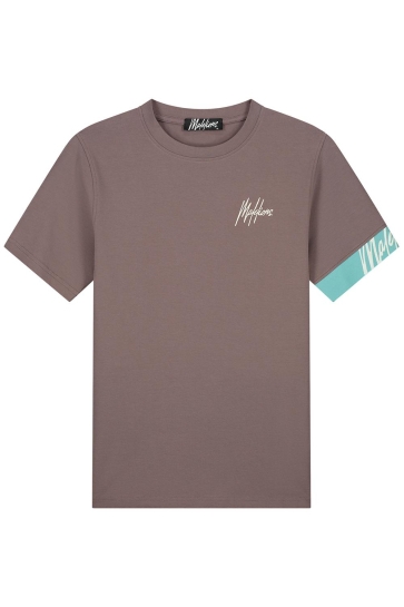 Malelions T-shirt CAPTAIN T SHIRT 2 0 MM3 SS25 03 625 STONE BROWN/BRIGHT BLUE