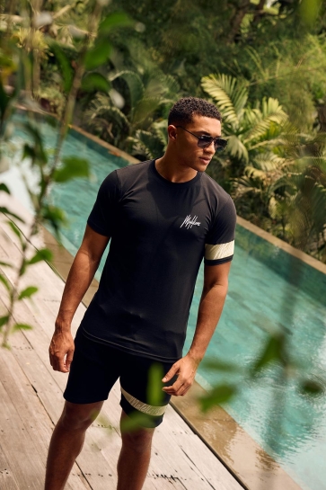 Malelions T-shirt CAPTAIN T SHIRT MM3 SS25 06 365 BLACK/LIGHT GREEN