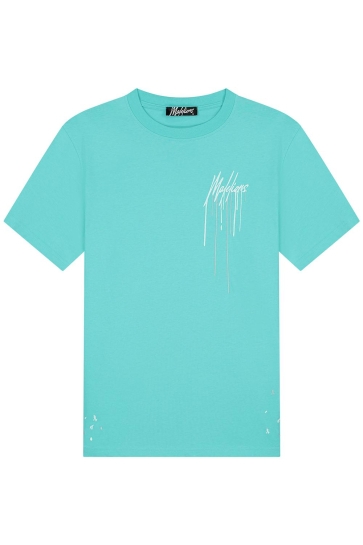 Malelions T-shirt PAINTER T SHIRT MM3 SS25 35 752 BRIGHT BLUE