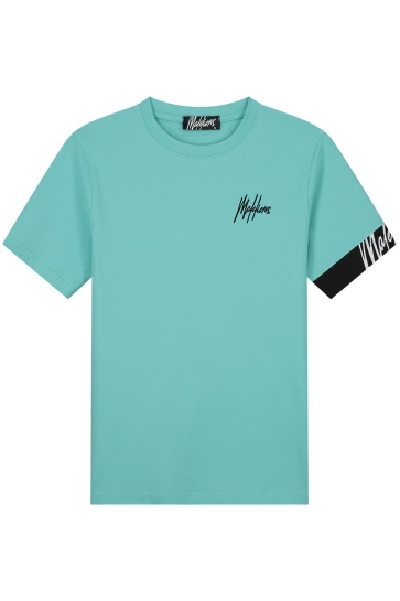 Malelions T-shirt CAPTAIN T SHIRT 2 0 MM3 SS25 03 633 BRIGHT BLUE/BLACK
