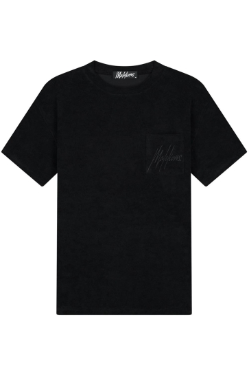 Malelions T-shirt SIGNATURE TOWELLING T SHIRT MM3 SS25 25 900 BLACK